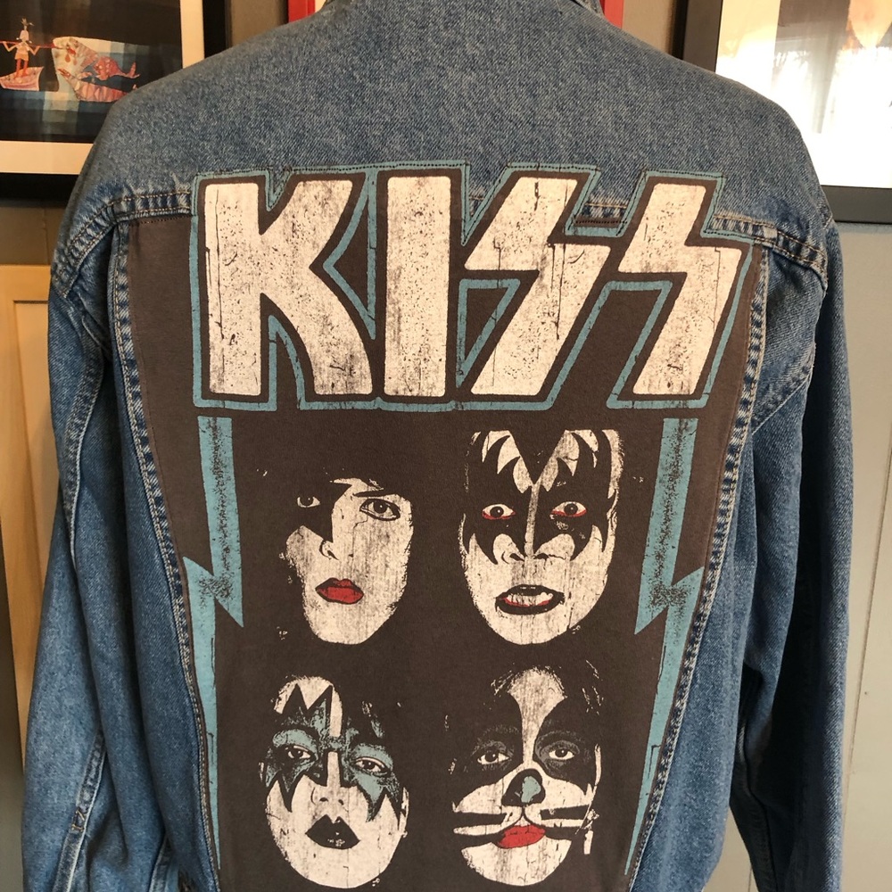 Kiss Up-Cycled Denim Jacket Women’s Size Large